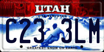 UT license plate C233LM