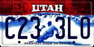 UT license plate C233LO