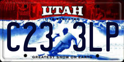 UT license plate C233LP