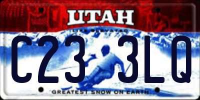 UT license plate C233LQ