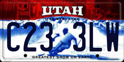 UT license plate C233LW