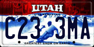 UT license plate C233MA