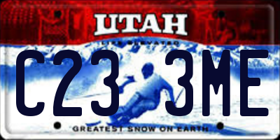 UT license plate C233ME