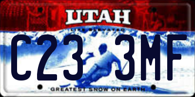 UT license plate C233MF