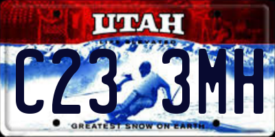 UT license plate C233MH