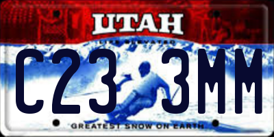 UT license plate C233MM
