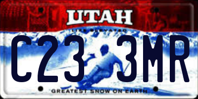 UT license plate C233MR