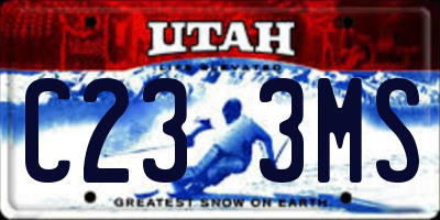 UT license plate C233MS