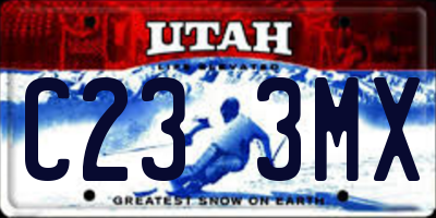 UT license plate C233MX