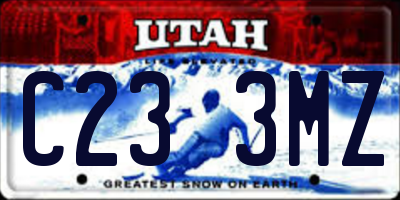 UT license plate C233MZ
