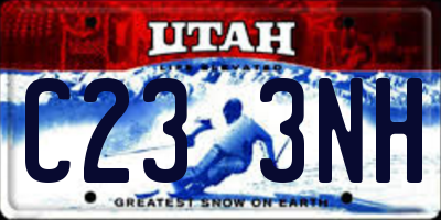 UT license plate C233NH