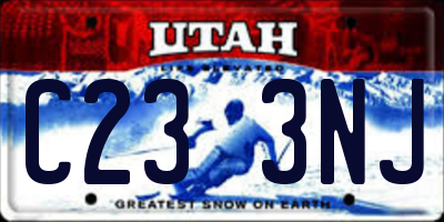 UT license plate C233NJ