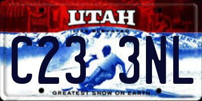 UT license plate C233NL