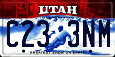 UT license plate C233NM