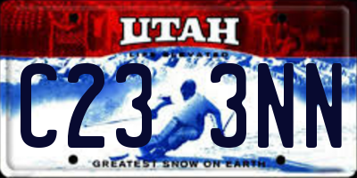 UT license plate C233NN