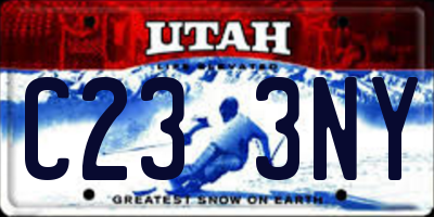 UT license plate C233NY