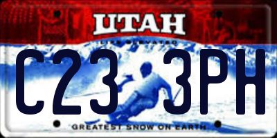 UT license plate C233PH