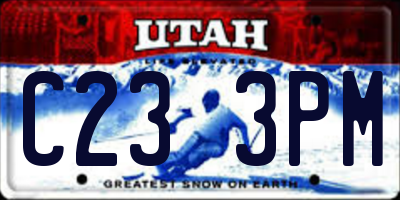 UT license plate C233PM