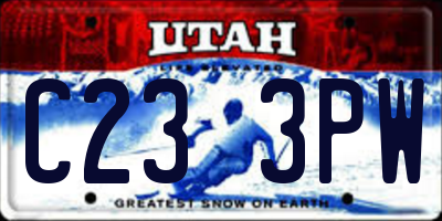 UT license plate C233PW