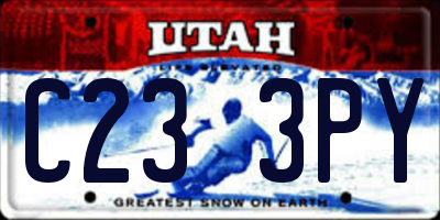 UT license plate C233PY