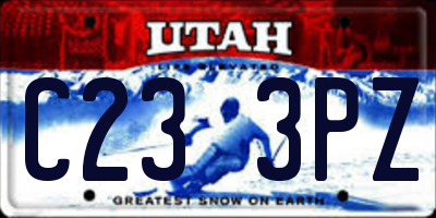 UT license plate C233PZ