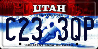 UT license plate C233QP
