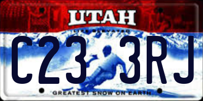 UT license plate C233RJ