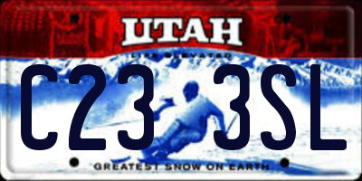 UT license plate C233SL