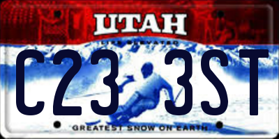 UT license plate C233ST