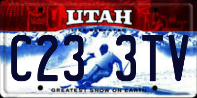 UT license plate C233TV