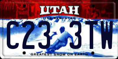 UT license plate C233TW