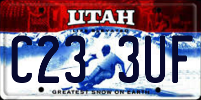 UT license plate C233UF