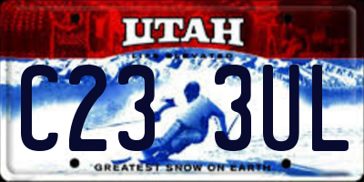 UT license plate C233UL