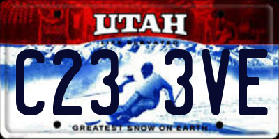 UT license plate C233VE