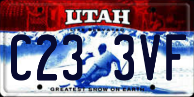 UT license plate C233VF