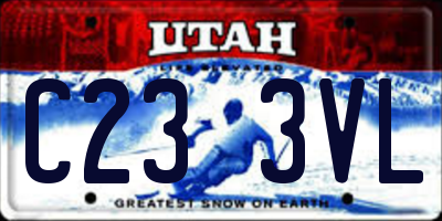 UT license plate C233VL