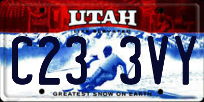 UT license plate C233VY
