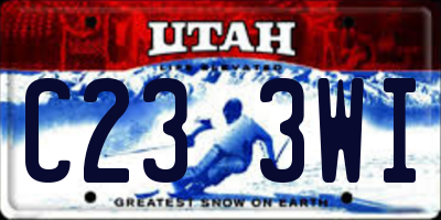 UT license plate C233WI