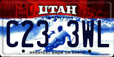 UT license plate C233WL