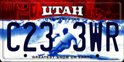 UT license plate C233WR