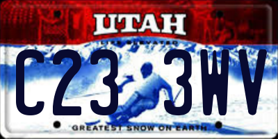 UT license plate C233WV