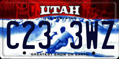 UT license plate C233WZ