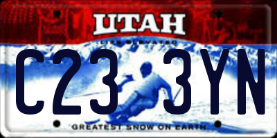 UT license plate C233YN