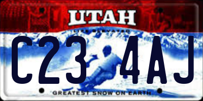 UT license plate C234AJ