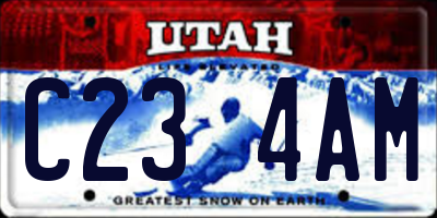 UT license plate C234AM