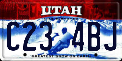 UT license plate C234BJ