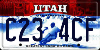 UT license plate C234CF