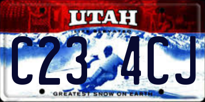 UT license plate C234CJ