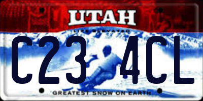 UT license plate C234CL