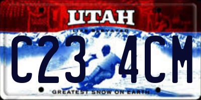 UT license plate C234CM